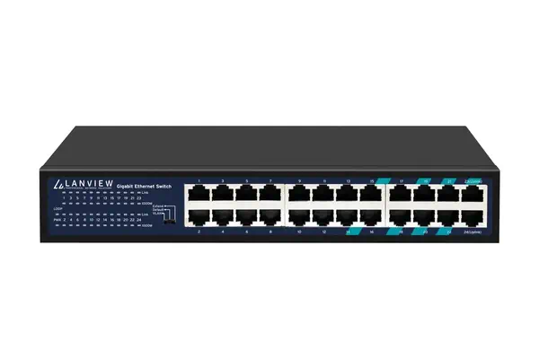 Lanview LVN-1U-24PORT-1G commutateur réseau Non-géré Gigabit Ethernet (10/100/1000) - Switchs et Hubs - visuel 1