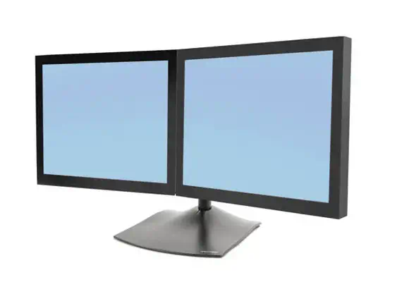 DS100 Dual Monitor Desk Stand, Horizontal Ergotron - visuel 1 - hello RSE - Restez organisé