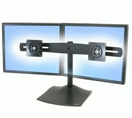 DS100 Dual Monitor Desk Stand, Horizontal Ergotron - visuel 1 - hello RSE - Support multi-écrans