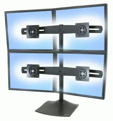 DS100 Quad Monitor Desk Stand Ergotron - visuel 1 - hello RSE - Support multi-écrans
