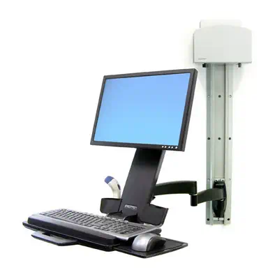 Ergotron 200 Series Combo Arm 61 cm (24") Mur Noir - Support Fixe & Mobile - visuel 2