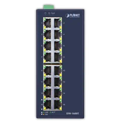 PLANET ISW-1600T commutateur réseau Non-géré Fast Ethernet (10/100) Bleu - Switchs et Hubs - visuel 2