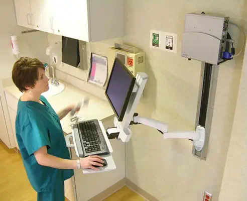 Ergotron 200 Series Combo Arm 61 cm (24") Mur Blanc - Support Fixe & Mobile - visuel 4