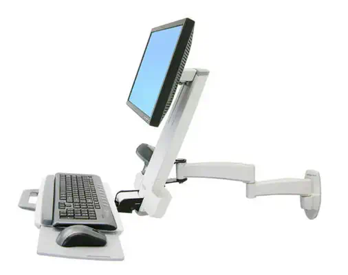Ergotron 200 Series Combo Arm 61 cm (24") Mur Blanc - Support Fixe & Mobile - visuel 2