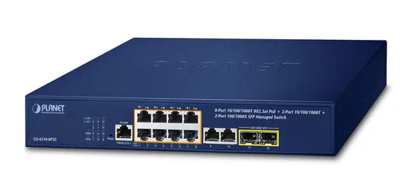 IPv4/IPv6, 8-Port Managed - PLANET - Switchs et Hubs - visuel 1