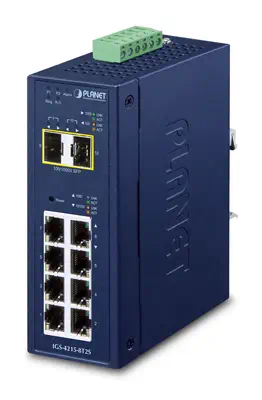 IP30 Industrial L2/L4 8-Port - PLANET - Switchs et Hubs - visuel 1