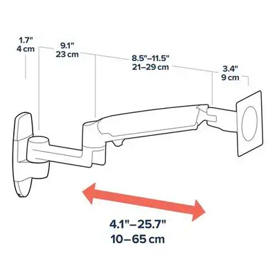LX Wall Mount LCD Arm - Ergotron - Support Fixe & Mobile - visuel 7