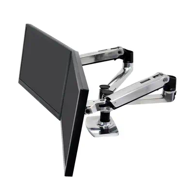 Ergotron LX Series 45-245-026 support d'écran plat pour bureau 68,6 cm (27") Argent - Support Fixe & Mobile - visuel 1