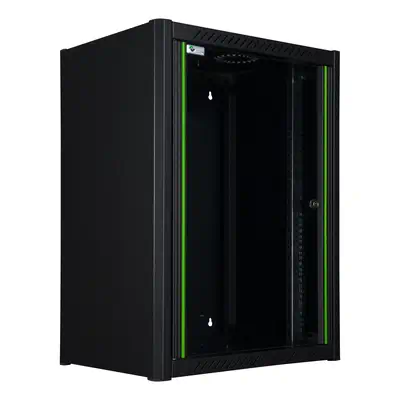 LOGON RWM16U45BL étagère 16U Rack monté sur le mur Noir - Rack et Armoire - visuel 1