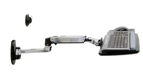 Ergotron LX Wall Mount Keyboard Arm Argent Ergotron - visuel 1 - hello RSE - Plus de mouvement