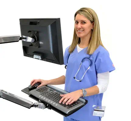 Ergotron LX Wall Mount Keyboard Arm Argent Ergotron - visuel 1 - hello RSE - Pas d’oscillation