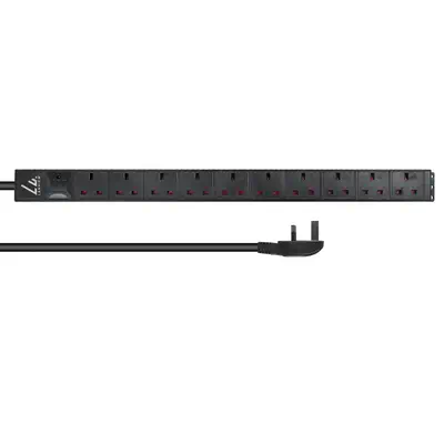 Lanview LVR-3MUK-SPD-UK10 unité de distribution d'énergie 8 sortie(s) CA 1.4U Noir - Rack et Armoire - visuel 1
