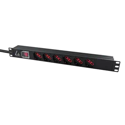 Lanview LVR-2MIT-SW-IT6 unité de distribution d'énergie 1U Noir - Rack et Armoire - visuel 2