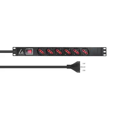 Lanview LVR-2MIT-SW-IT6 unité de distribution d'énergie 1U Noir - Rack et Armoire - visuel 1