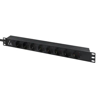 Lanview LVR-3MIEC-LIC-SCH8 unité de distribution d'énergie 8 sortie(s) CA 1U Noir - Rack et Armoire - visuel 2