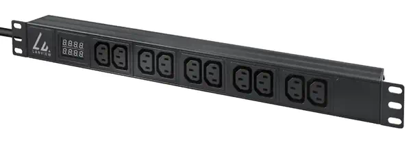 Lanview LVR-3MIEC-AMP-10C13 unité de distribution d'énergie 10 sortie(s) CA 1U Noir - Rack et Armoire - visuel 2