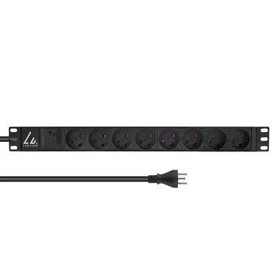Lanview LVR-2MDK-SPD-DK8 unité de distribution d'énergie 8 sortie(s) CA 1U - Rack et Armoire - visuel 1