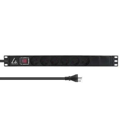 Lanview LVR-3MDK-SW-DK6 unité de distribution d'énergie 6 sortie(s) CA 1U Noir - Rack et Armoire - visuel 1