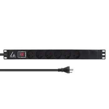 Livraison rapide Lanview LVR-3MDK-SW-DK6 unité de distribution d'énergie 6 sortie(s) CA 1U Noir
