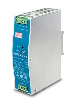 PLANET PWR-75-24 unité d'alimentation d'énergie 75 W Bleu, Gris - Boitier d'alimentation - visuel 1