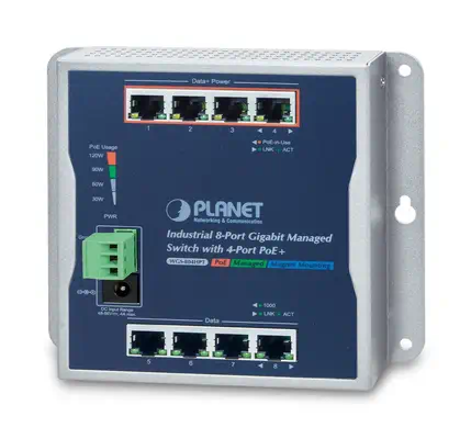 PLANET WGS-804HPT commutateur réseau Géré Gigabit Ethernet (10/100/1000) Connexion Ethernet, support - Switchs et Hubs - visuel 1
