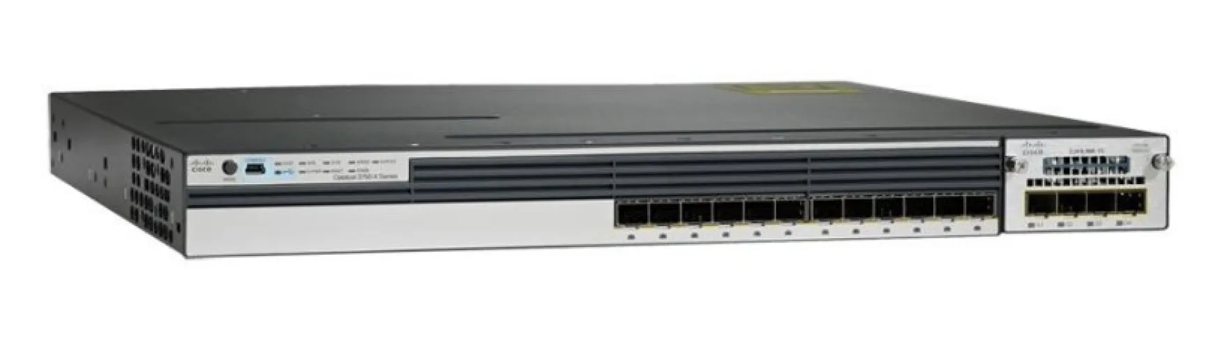 Cisco Catalyst WS-C3750X-12S-E Géré L3 1U Bleu, Argent - Switchs et Hubs - visuel 1