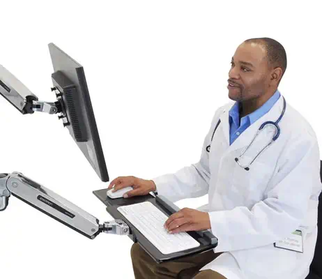 Ergotron LX Sit-Stand Wall Mount Keyboard Arm - Clavier - visuel 4