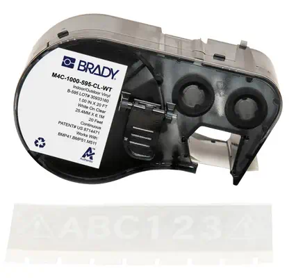 Brady M4C-1000-595-CL-WT étiquette à imprimer Translucide, Blanc Imprimante d'étiquette adhésive - Autres consommables - visuel 1