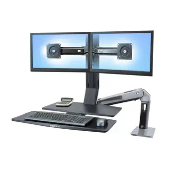 Avis Ergotron WorkFit -A, Dual 55,9 cm (22") Bureau Noir
