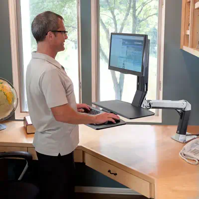 WorkFit-A, Single LD @ Worksurface+ - Ergotron - Support Fixe & Mobile - visuel 3