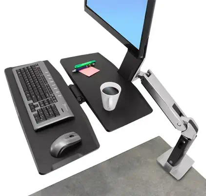 WorkFit-A, Single LD @ Worksurface+ - Ergotron - Support Fixe & Mobile - visuel 5