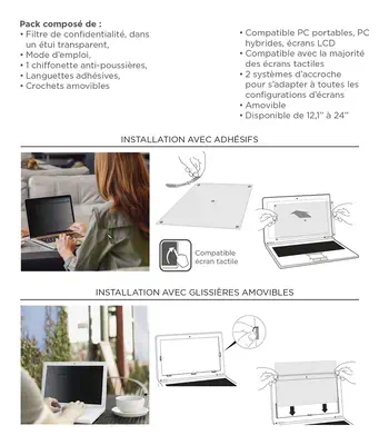 Mobilis 016271 filtre anti-reflets pour écran et filtre de confidentialité 54,6 cm (21.5") Moniteur  - Protection d'écran et Filtre - visuel 3