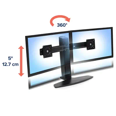 Dual Monitor Lift Stand Ergotron - visuel 1 - hello RSE - Augmentation de la productivité