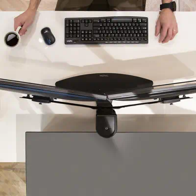 Dual Monitor Lift Stand Ergotron - visuel 1 - hello RSE - Socle flexible
