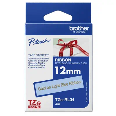 Brother TZE-RL34 ruban d'étiquette Gold on blue - Ruban - visuel 2