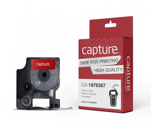 Capture CA-1978367 ruban d'étiquette Noir sur orange - Ruban - visuel 1