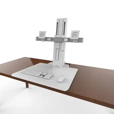 Ergotron WorkFit SR 61 cm (24") Bureau Blanc - Support Fixe & Mobile - visuel 6