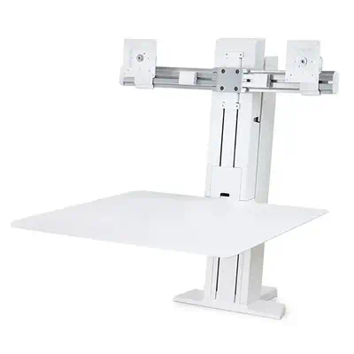 Ergotron WorkFit SR 61 cm (24") Bureau Blanc - Support Fixe & Mobile - visuel 3