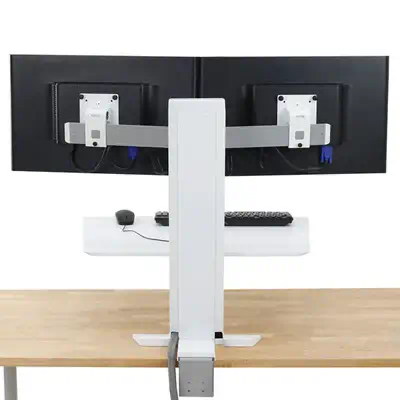 Ergotron WorkFit SR 61 cm (24") Bureau Blanc - Support Fixe & Mobile - visuel 7