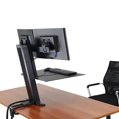 Ergotron WorkFit SR 61 cm (24") Bureau Noir - Support Fixe & Mobile - visuel 5