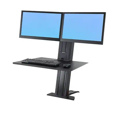 Ergotron WorkFit SR 61 cm (24") Bureau Noir - Support Fixe & Mobile - visuel 1