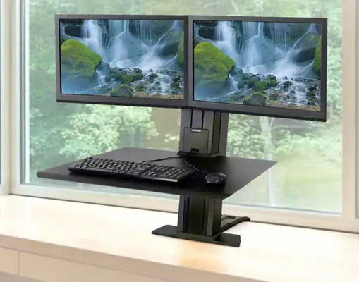 Ergotron WorkFit SR 61 cm (24") Bureau Noir - Support Fixe & Mobile - visuel 10