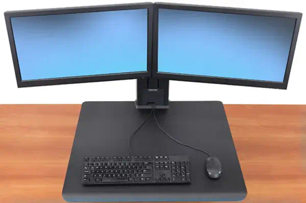 Ergotron WorkFit SR 61 cm (24") Bureau Noir - Support Fixe & Mobile - visuel 8