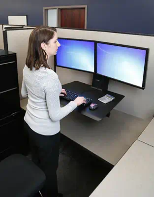 Ergotron WorkFit SR 61 cm (24") Bureau Noir - Support Fixe & Mobile - visuel 9