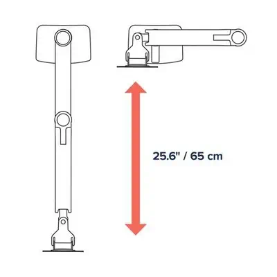 Ergotron LX Series 45-492-216 support d'écran plat pour bureau 61 cm (24") Blanc - Support Fixe & Mobile - visuel 7