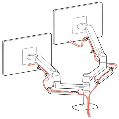 Ergotron LX Series 45-492-216 support d'écran plat pour bureau 61 cm (24") Blanc - Support Fixe & Mobile - visuel 5