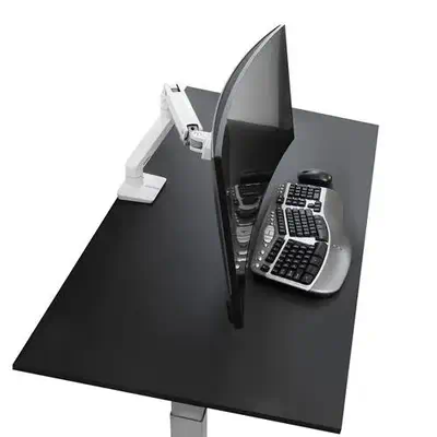 Ergotron HX Series 45-475-216 support d'écran plat pour bureau 124,5 cm (49") Blanc - Support Fixe & Mobile - visuel 6