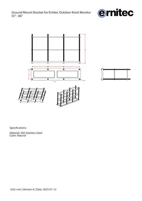 Ernitec 0070-24900-MOUNT-KIOSK non classé - Accessoire Affichage - visuel 4