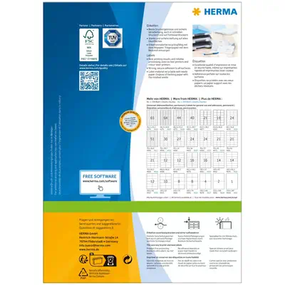 HERMA 4450 étiquette à imprimer Blanc Imprimante d'étiquette adhésive - Lampe Vidéoprojecteur - visuel 2