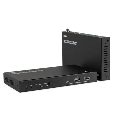 Extender Cat.6A HDBaseT 2 hôtes USB 3.2 Gen 1 & HDMI 4K60 , 100m - Lindy - Accessoire Réseau - visuel 1